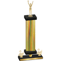 Premium Single Gold Carbon Fiber Second Place Victory Trophy