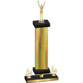 Premium Single Gold Carbon Fiber Fourth Place Victory Trophy