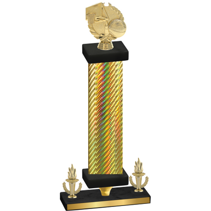 Premium Single Gold Carbon Fiber Victory Basketball Trophy