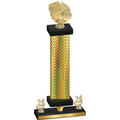 Premium Single Gold Carbon Fiber Year Basketball Trophy