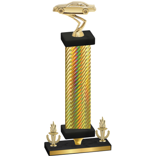 Premium Single Gold Carbon Fiber Victory Cars Trophy