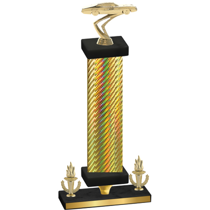 Premium Single Gold Carbon Fiber Victory Cars Trophy