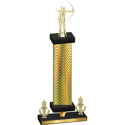 Premium Single Gold Carbon Fiber Victory Archery Trophy