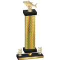 Premium Single Gold Carbon Fiber Year Fishing Trophy