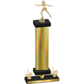 Premium Single Gold Carbon Fiber First Place Skater Trophy