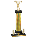 Premium Single Gold Carbon Fiber Victory Weights Trophy