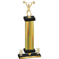 Premium Single Gold Carbon Fiber Year Weights Trophy