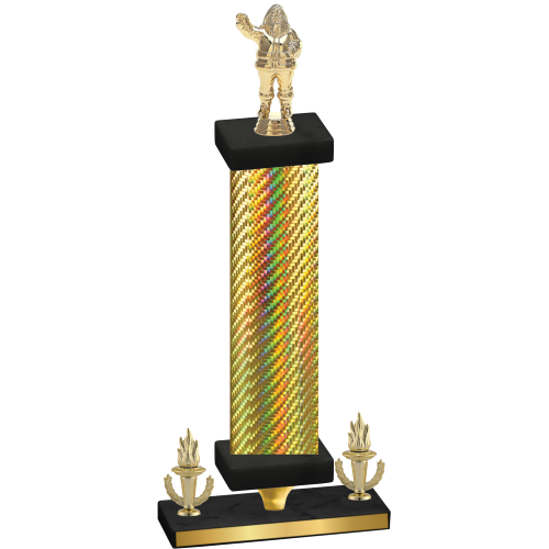 Premium Single Gold Carbon Fiber Victory Holiday Trophy