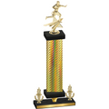 Premium Single Gold Carbon Fiber Victory Flag Football Trophy
