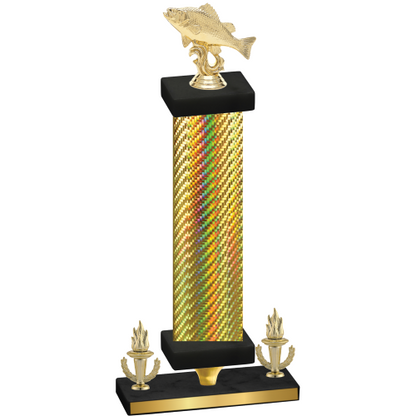 Premium Single Gold Carbon Fiber Victory Fishing Trophy