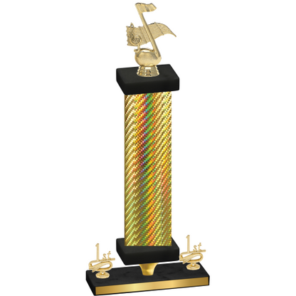 Premium Single Gold Carbon Fiber First Place Music Trophy