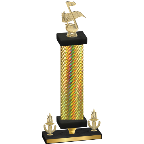 Premium Single Gold Carbon Fiber Victory Music Trophy