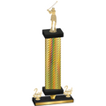 Premium Single Gold Carbon Fiber Second Place Golf Trophy