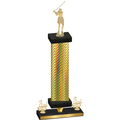 Premium Single Gold Carbon Fiber Third Place Golf Trophy