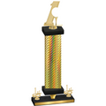 Premium Single Gold Carbon Fiber First Place Golf Trophy