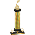 Premium Single Gold Carbon Fiber Second Place Golf Trophy