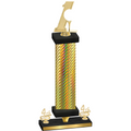 Premium Single Gold Carbon Fiber Fourth Place Golf Trophy