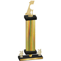 Premium Single Gold Carbon Fiber Year Golf Trophy