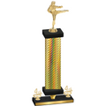 Premium Single Gold Carbon Fiber Fourth Place Karate Trophy