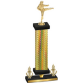 Premium Single Gold Carbon Fiber Victory Karate Trophy