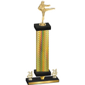 Premium Single Gold Carbon Fiber Year Karate Trophy
