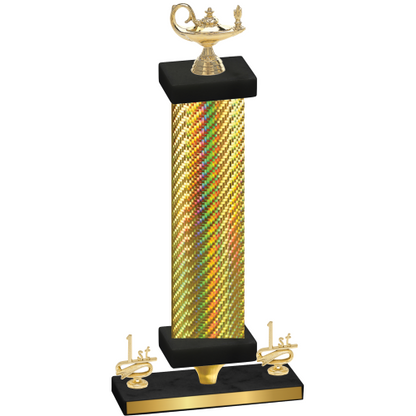 Premium Single Gold Carbon Fiber First Place Academics Trophy