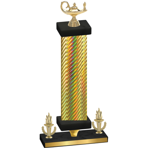 Premium Single Gold Carbon Fiber Victory Academics Trophy