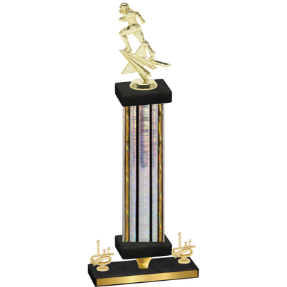 Premium Single Silver Glacier First Place Football Trophy