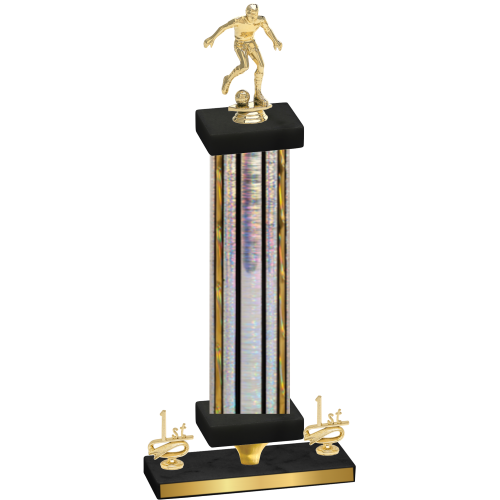 Premium Single Silver Glacier First Place Soccer Trophy