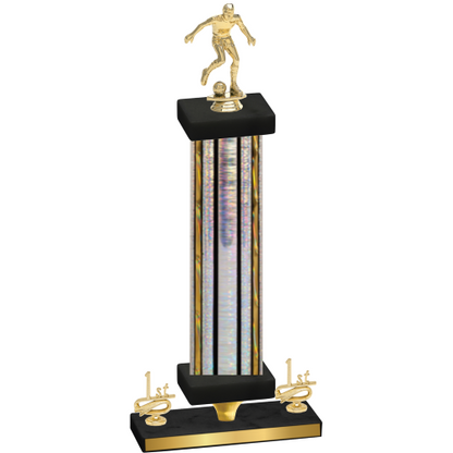 Premium Single Silver Glacier First Place Soccer Trophy