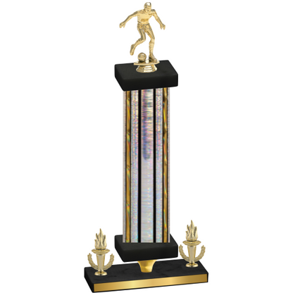 Premium Single Silver Glacier Victory Soccer Trophy