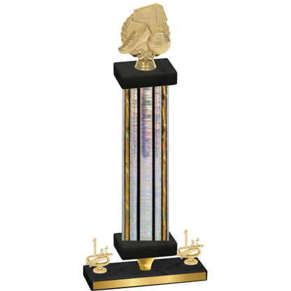 Premium Single Silver Glacier First Place Soccer Trophy