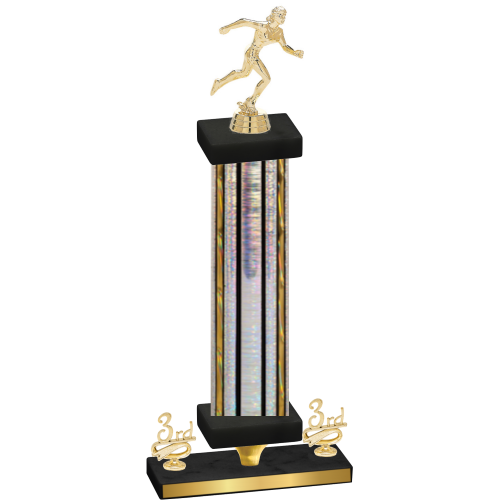 Premium Single Silver Glacier Third Place Running Trophy