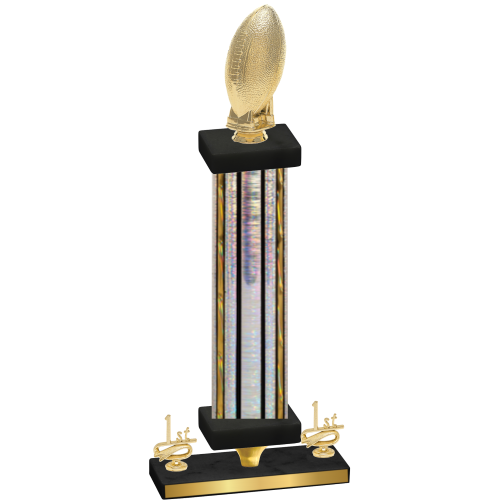 Premium Single Silver Glacier First Place Football Trophy