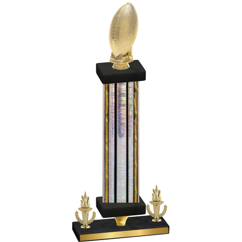 Premium Single Silver Glacier Victory Football Trophy