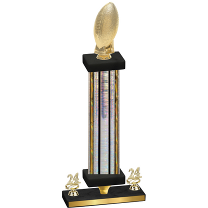 Premium Single Silver Glacier Year Football Trophy