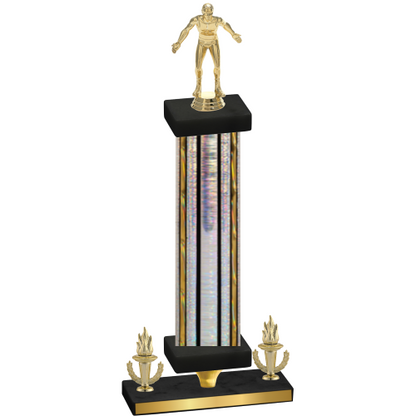 Premium Single Silver Glacier Victory Wrestling Trophy