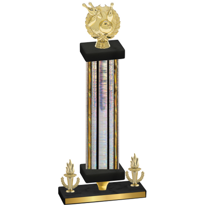 Premium Single Silver Glacier Victory Bowling Trophy