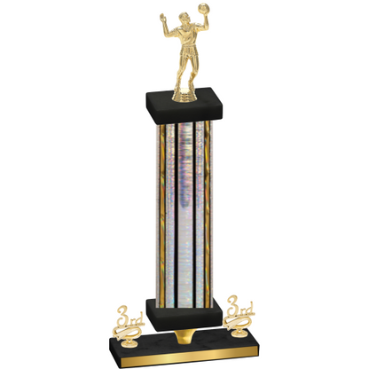 Premium Single Silver Glacier Third Place Volleyball Trophy