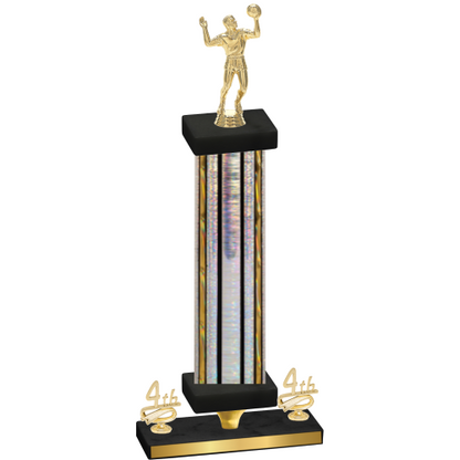 Premium Single Silver Glacier Fourth Place Volleyball Trophy