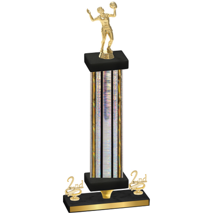 Premium Single Silver Glacier Second Place Volleyball Trophy