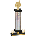 Premium Single Silver Glacier Fourth Place Volleyball Trophy