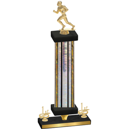 Premium Single Silver Glacier First Place Football Trophy