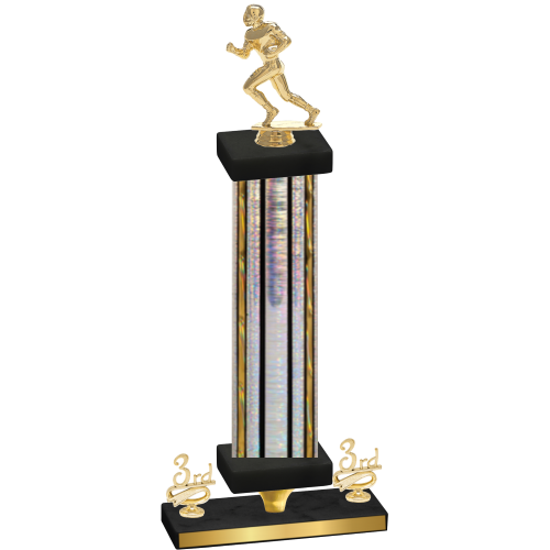 Premium Single Silver Glacier Third Place Football Trophy