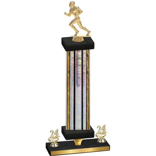 Premium Single Silver Glacier Year Football Trophy