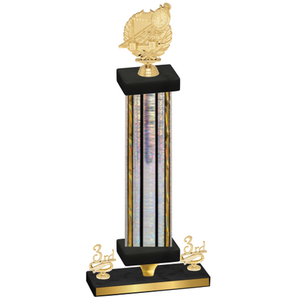 Premium Single Silver Glacier Third Place Swimming Trophy