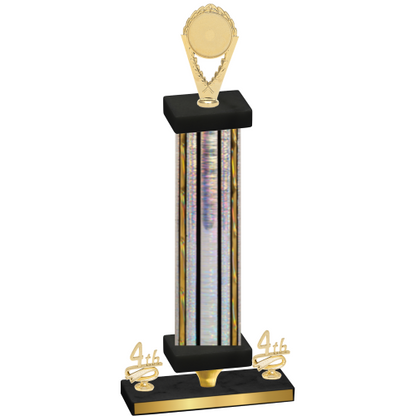 Premium Single Silver Glacier Fourth Place Insert Trophy