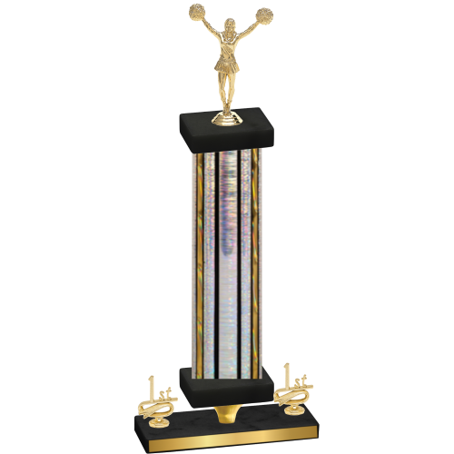 Premium Single Silver Glacier First Place Cheerleading Trophy