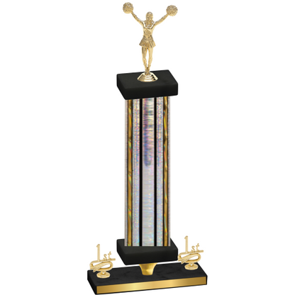 Premium Single Silver Glacier First Place Cheerleading Trophy