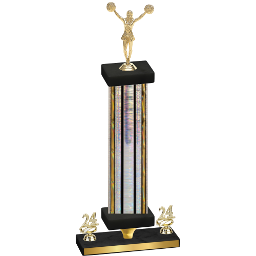 Premium Single Silver Glacier Year Cheerleading Trophy